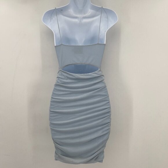 Hello Molly Women's Ruched Lined Dress In Light gray Size XS - Picture 2 of 8